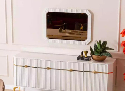 Sideboard Mirror Design Furniture Console Wood Living room Designer
